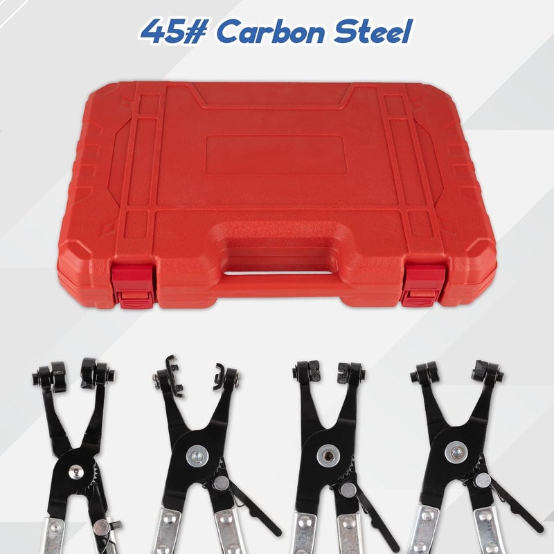 ppkbbeb 9PCS Hose Clamp Pliers Set, Hose Clamp Removal Tool for Automotive, Flexible Removing Clamps Pliers Automotive for Coolant Radiator Heater and Water Hose - Image 4
